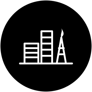Industrial and oil and gas solutions icon